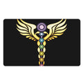 The Seven Chakras Caduceus Print Polyester Doormat