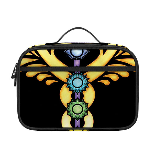The Seven Chakras Caduceus Print Portable Lunch Bag