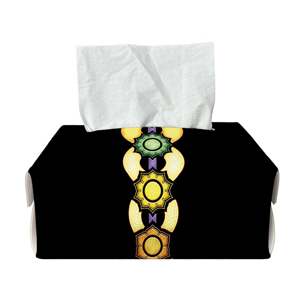 The Seven Chakras Caduceus Print Rectangle Tissue Box Cover