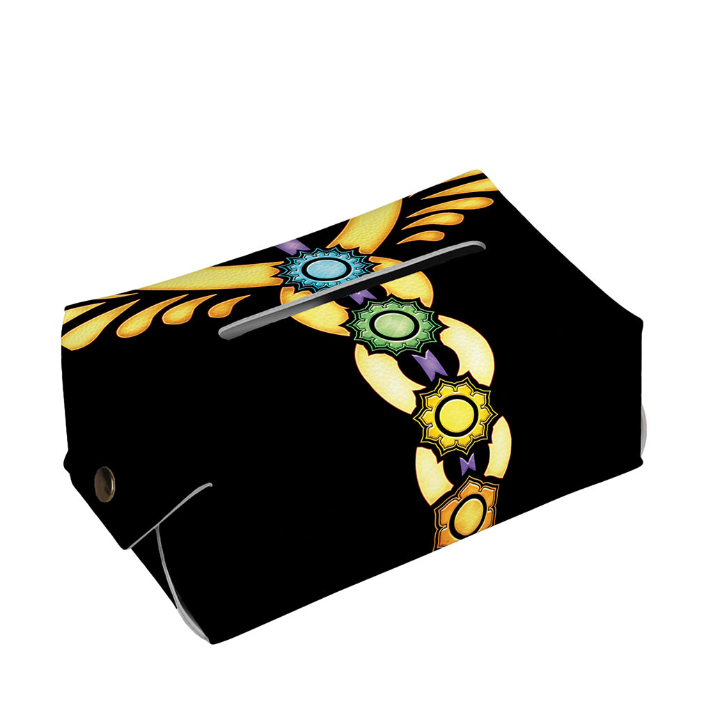 The Seven Chakras Caduceus Print Rectangle Tissue Box Cover