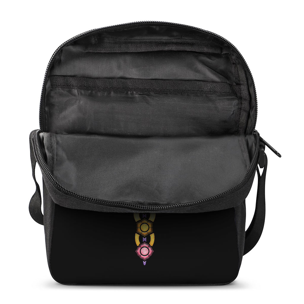 The Seven Chakras Caduceus Print Rectangular Crossbody Bag