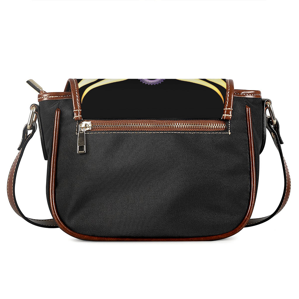 The Seven Chakras Caduceus Print Saddle Bag