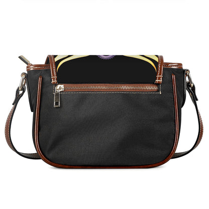 The Seven Chakras Caduceus Print Saddle Bag