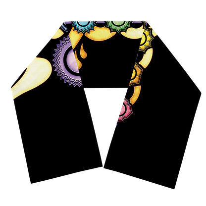 The Seven Chakras Caduceus Print Scarf