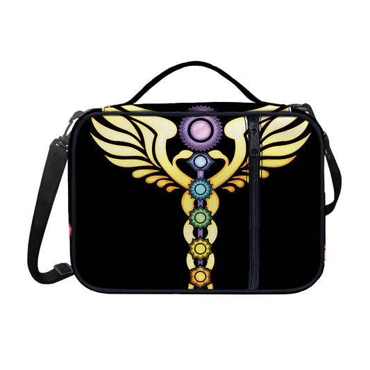 The Seven Chakras Caduceus Print Shoulder Strap Bible Bag