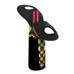 The Seven Chakras Caduceus Print Single Neoprene Wine Tote