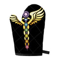 The Seven Chakras Caduceus Print Single Oven Mitt