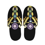 The Seven Chakras Caduceus Print Slippers