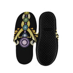 The Seven Chakras Caduceus Print Slippers
