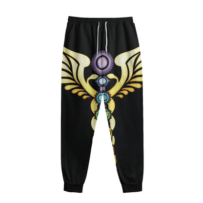 The Seven Chakras Caduceus Print Sweatpants