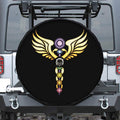The Seven Chakras Caduceus Print Tire Cover With Camera Hole