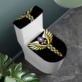 The Seven Chakras Caduceus Print Toilet Lid And Tank Cover Set