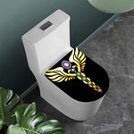 The Seven Chakras Caduceus Print Toilet Lid Cover