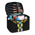 The Seven Chakras Caduceus Print Travel Makeup Bag