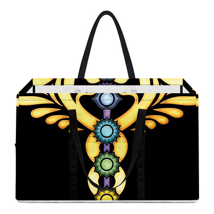 The Seven Chakras Caduceus Print Utility Tote Bag