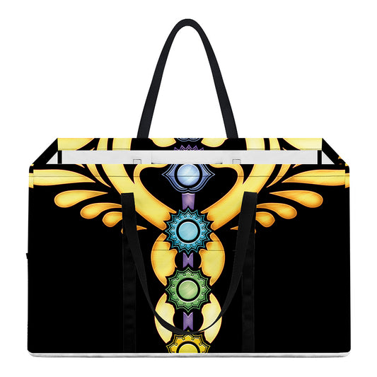 The Seven Chakras Caduceus Print Utility Tote Bag