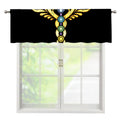 The Seven Chakras Caduceus Print Window Valance