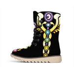 The Seven Chakras Caduceus Print Winter Boots
