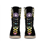 The Seven Chakras Caduceus Print Winter Boots
