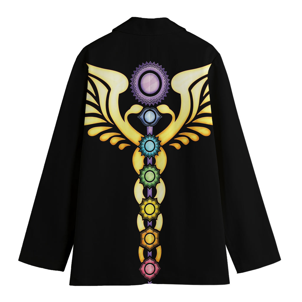 The Seven Chakras Caduceus Print Women's Blazer