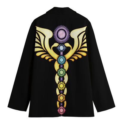 The Seven Chakras Caduceus Print Women's Blazer