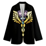 The Seven Chakras Caduceus Print Women's Cotton Blazer