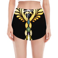 The Seven Chakras Caduceus Print Women's Split Running Shorts