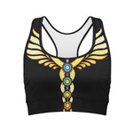 The Seven Chakras Caduceus Print Women's Sports Bra