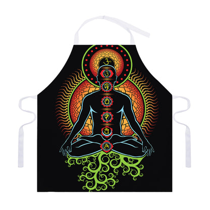 The Seven Chakras Print Adjustable Apron