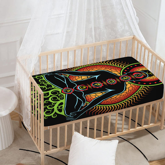The Seven Chakras Print Baby Crib Sheet