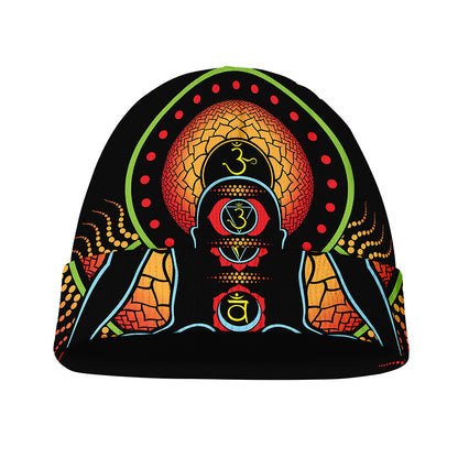 The Seven Chakras Print Beanie