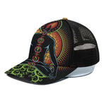 The Seven Chakras Print Black Mesh Trucker Cap