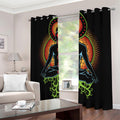 The Seven Chakras Print Dimout Grommet Curtains