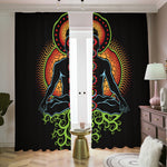 The Seven Chakras Print Blackout Pencil Pleat Curtains