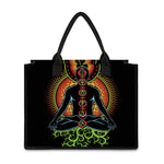 The Seven Chakras Print Canvas Tote Bag
