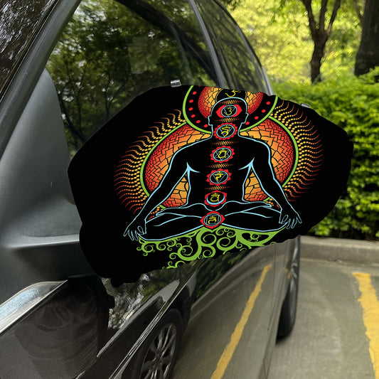 The Seven Chakras Print Car Side Mirror Covers