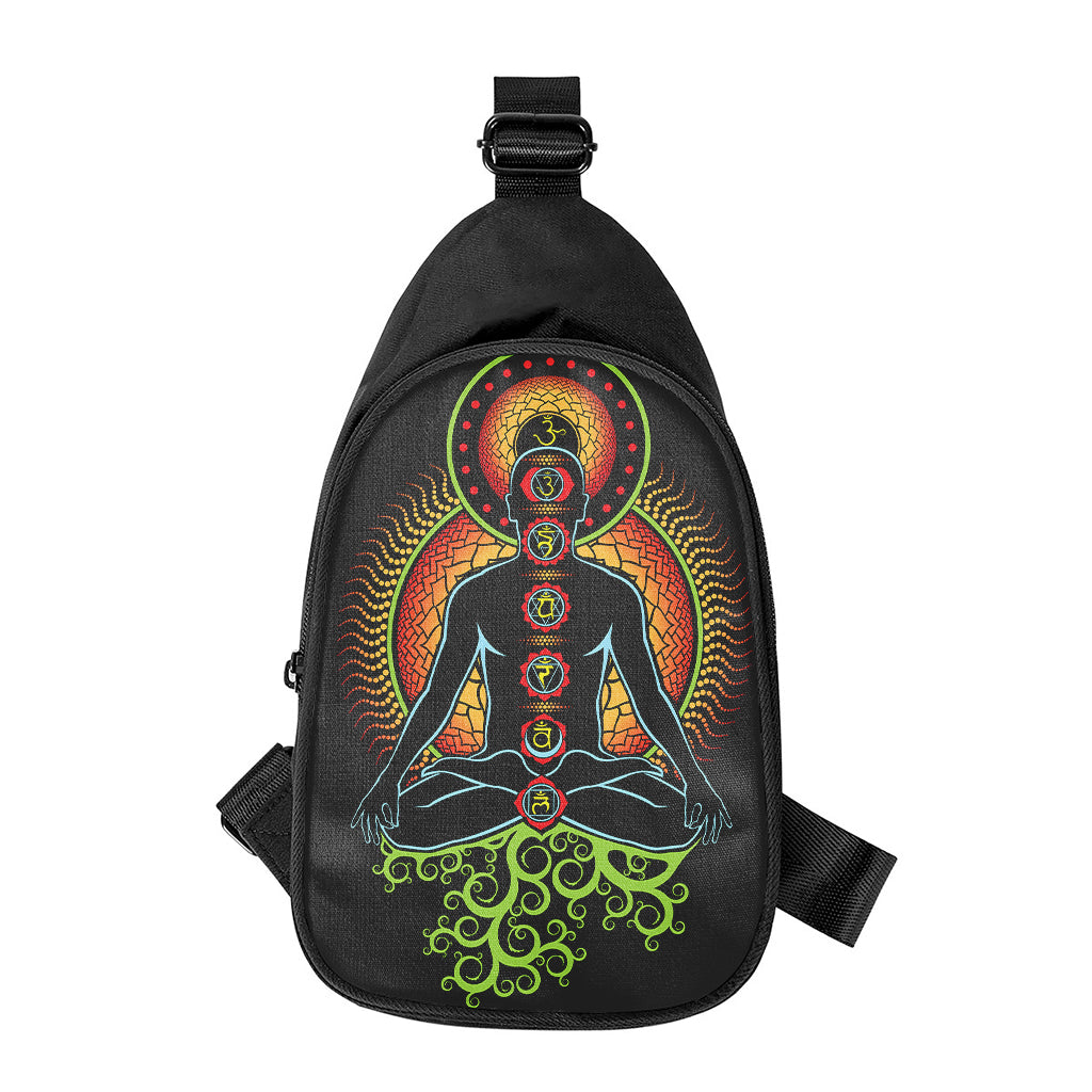 The Seven Chakras Print Chest Bag