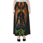 The Seven Chakras Print Chiffon Maxi Skirt