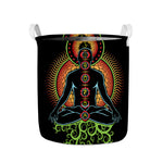 The Seven Chakras Print Collapsible Laundry Basket