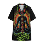 The Seven Chakras Print Cotton Hawaiian Shirt