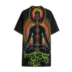 The Seven Chakras Print Cotton Hawaiian Shirt