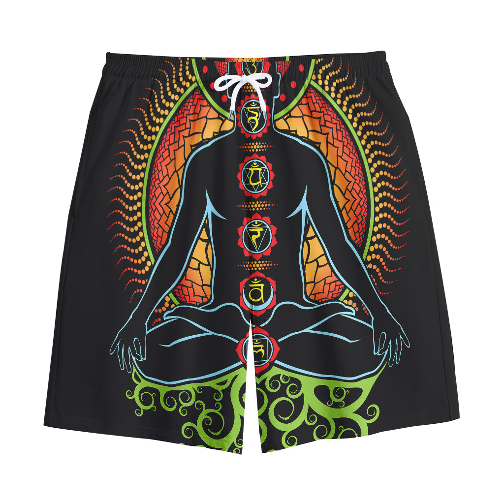 The Seven Chakras Print Cotton Shorts