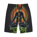 The Seven Chakras Print Cotton Shorts