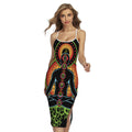 The Seven Chakras Print Cross Back Cami Dress
