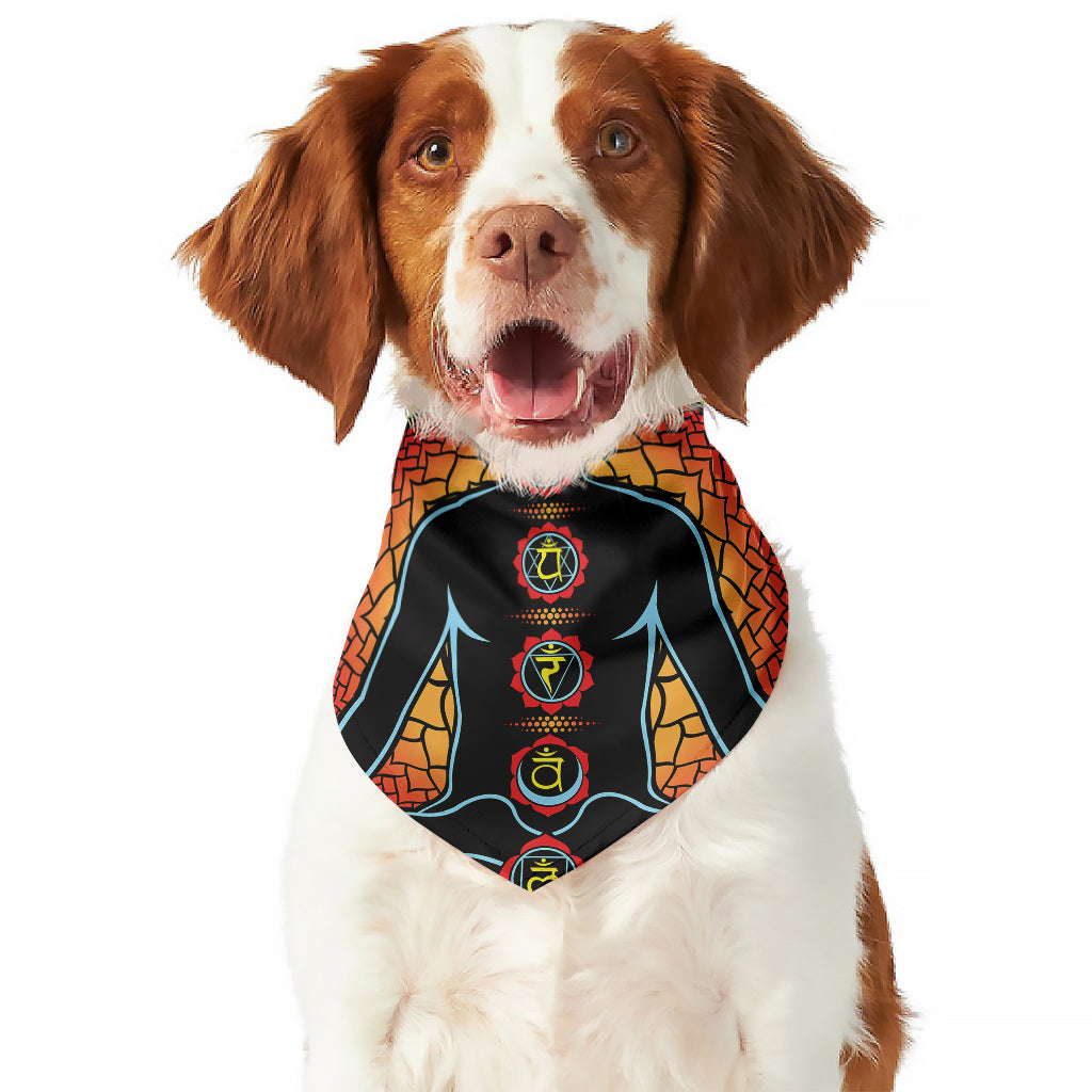 The Seven Chakras Print Dog Bandana