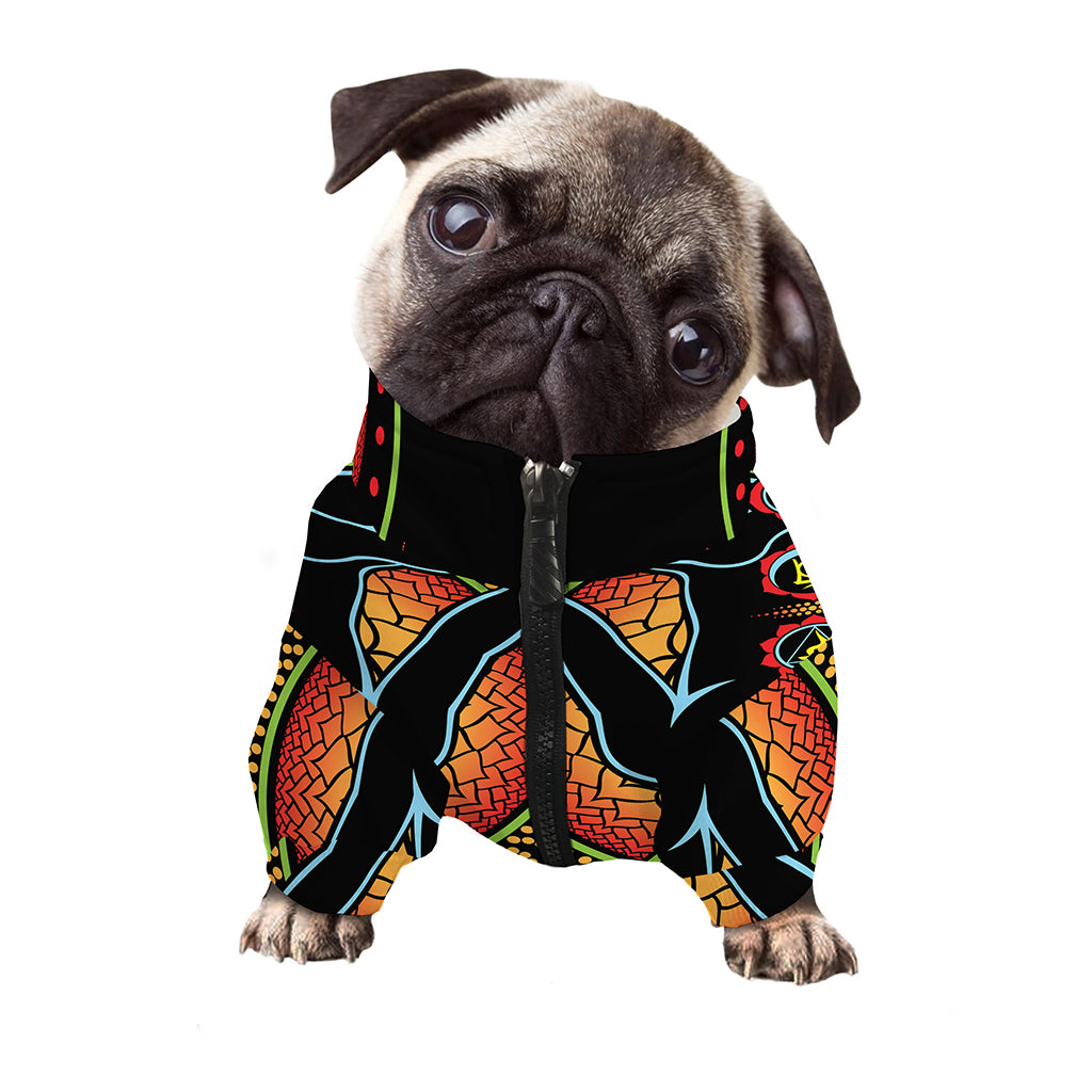 The Seven Chakras Print Dog Zip Up Jacket