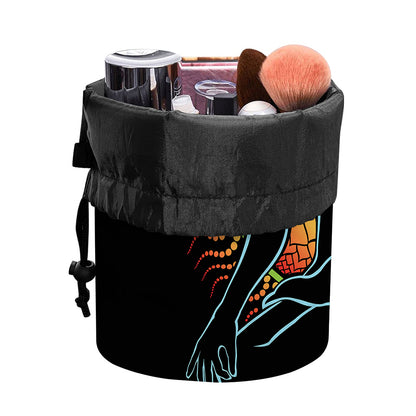 The Seven Chakras Print Drawstring Makeup Bag