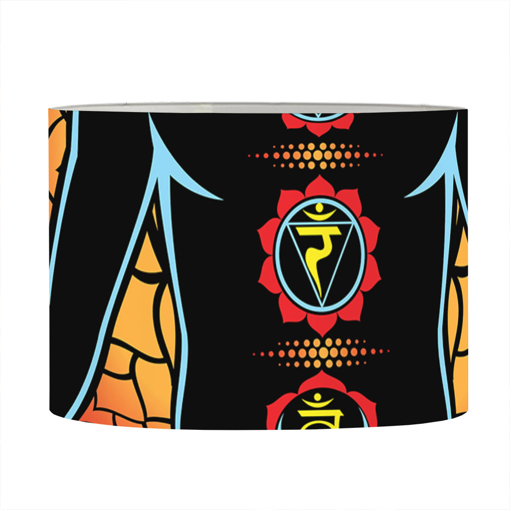 The Seven Chakras Print Drum Lamp Shade