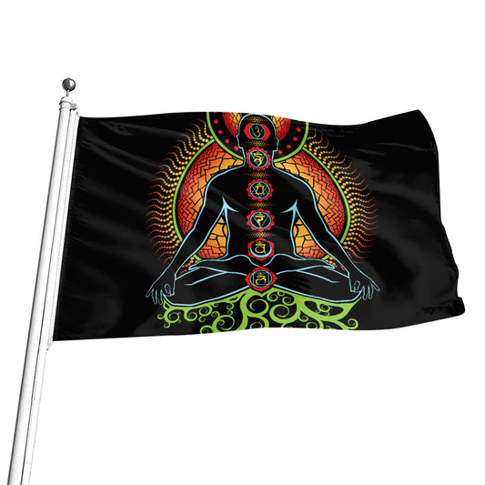 The Seven Chakras Print Flag