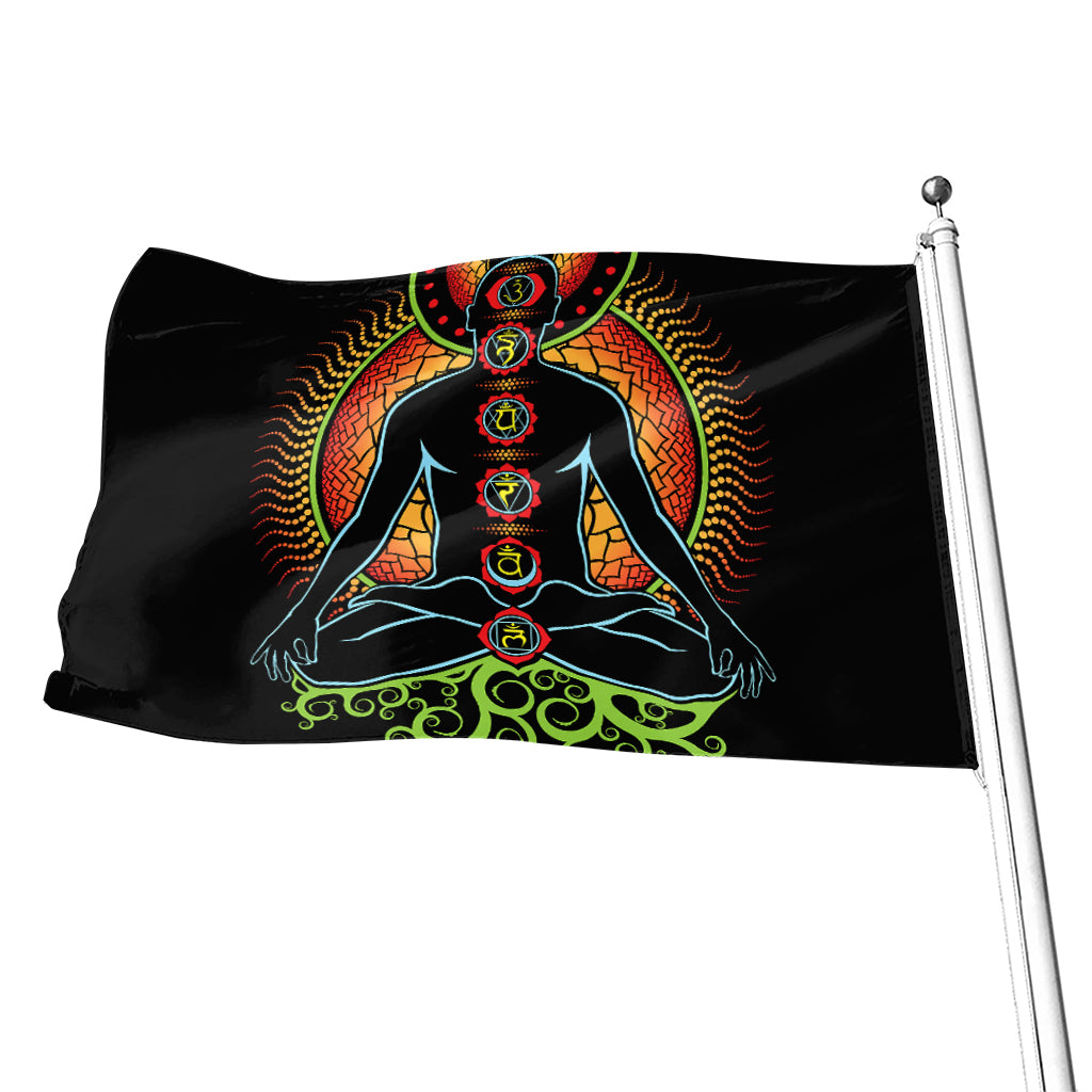 The Seven Chakras Print Flag